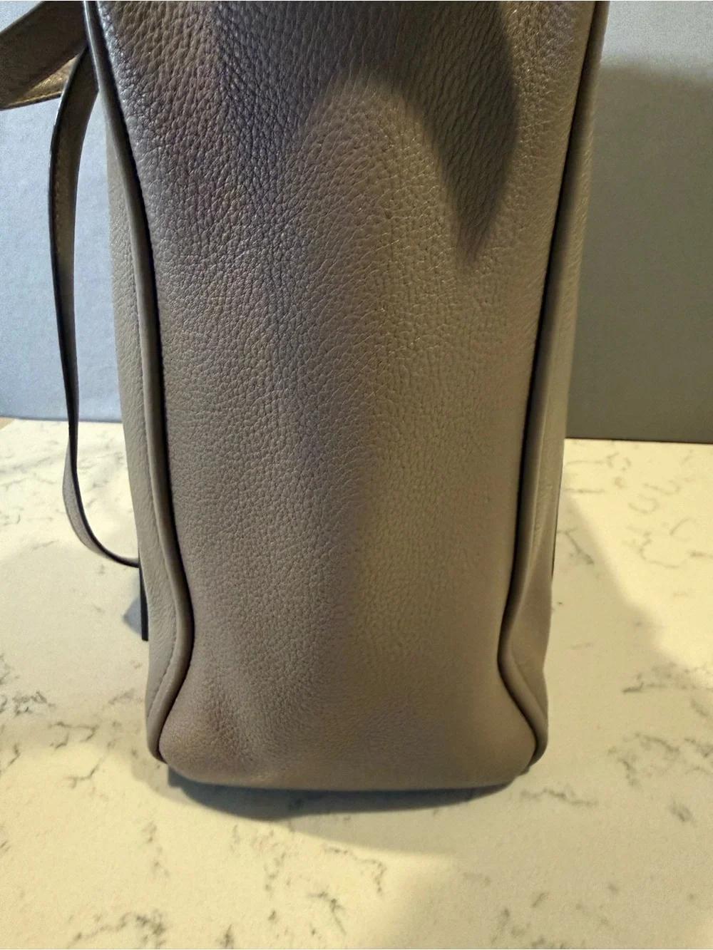 Marc Jacobs Stone Tote with Red Trim